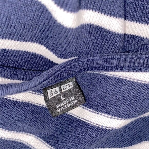 Uniqlo blue striped dress size large - Picture 3 of 3